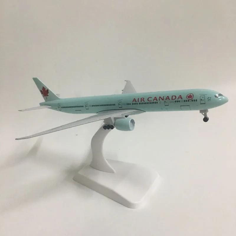 1/400 Модели Самолетов Канада 777 B777 Металлическая Модель Самолета Игрушка Реплика с Шасси Авиационная Симуляция Коллекционный Подарок