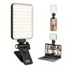 Rechargeable Selfie Light, Clip Fill Light for Phone Laptop Tablet Portable Light for Video Conference Live Streaming Zoom Call Makeup