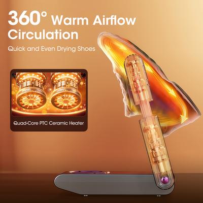 Электрическая сушилка для обуви, подогреватель для ботинок с УФ-дезодорацией и стерилизацией, складная, быстросохнущая машина для сушки обуви, вилка ЕС/США