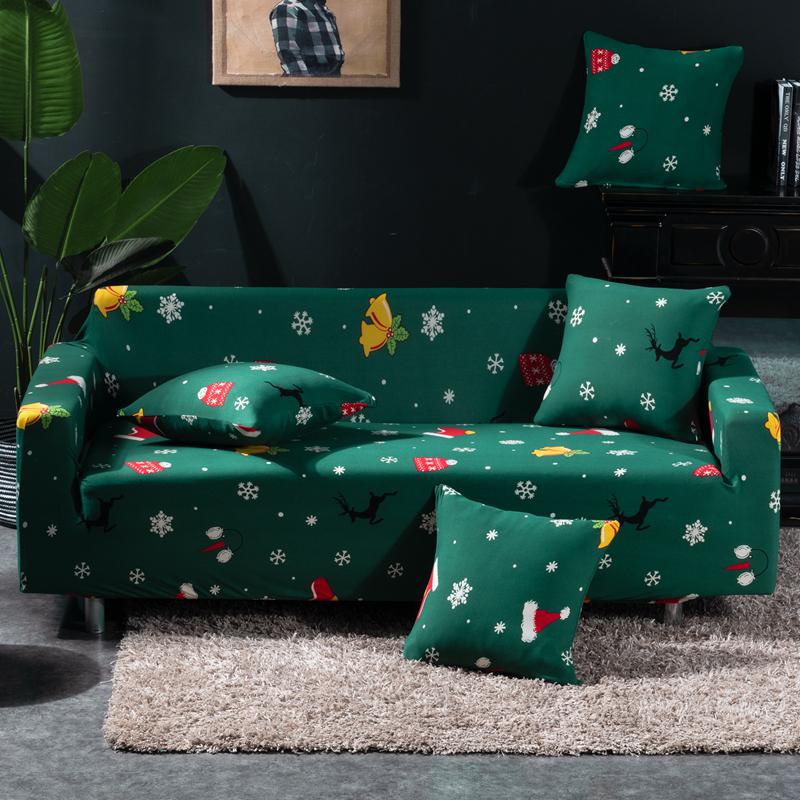 Рождественские эластичные чехлы для дивана для гостиной Funda Sofa Чехол для дивана Защитник для кресла Универсальные накидки на диван Рождественский домашний декор