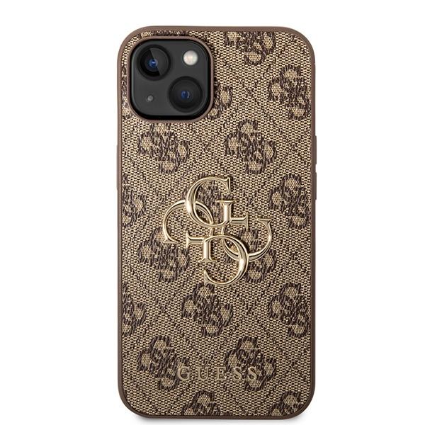 Guess Guhcp15S4Gmgbr Iphone 15 / 14 / 136.1 Brązowy/Brown Hardcase 4G Duże Metalowe Logo
