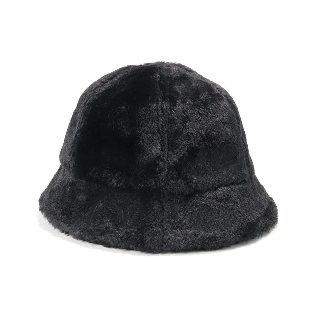 Adidas 128 AD FAKE FUR METRO HAT Bucket Hat with Fur Boa, Exclusive To ONSPOTZ, Black/Black, Large