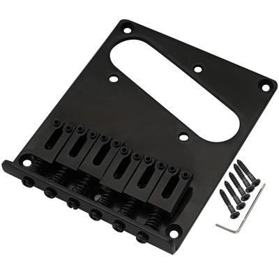 Musiclily Pro 10,8 мм бридж для Telecaster с 6 регулируемыми сёдлами для электрогитар TL, Черный