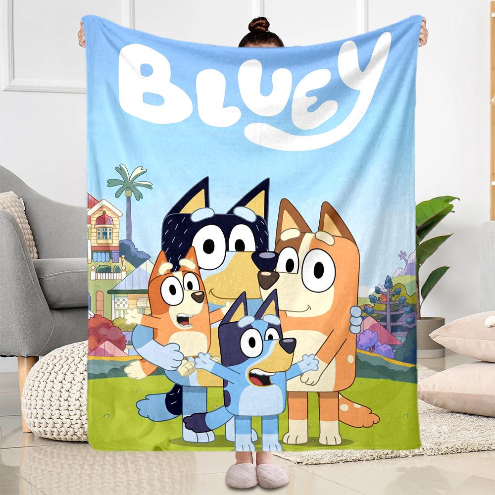 Bingo's Starry Adventure Blanket Comfortable Suitable for Office Office Chair Picnics for All Seasons Stylish Decor
