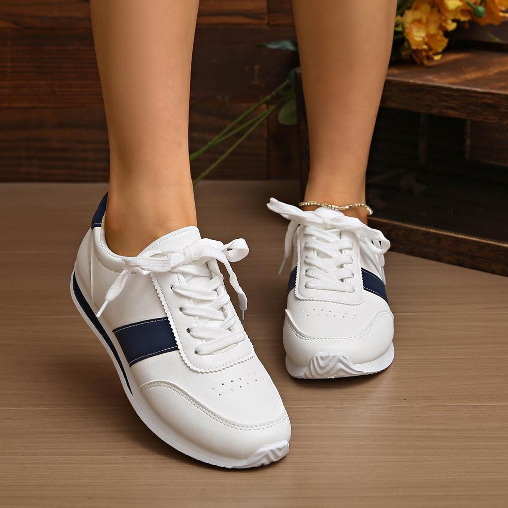 Fashion Lightweight Fashion Sneakers for Women 2025 Spring Comfort Lace Up Casual Shoes Woman Breathable Mixed Color Sneakers