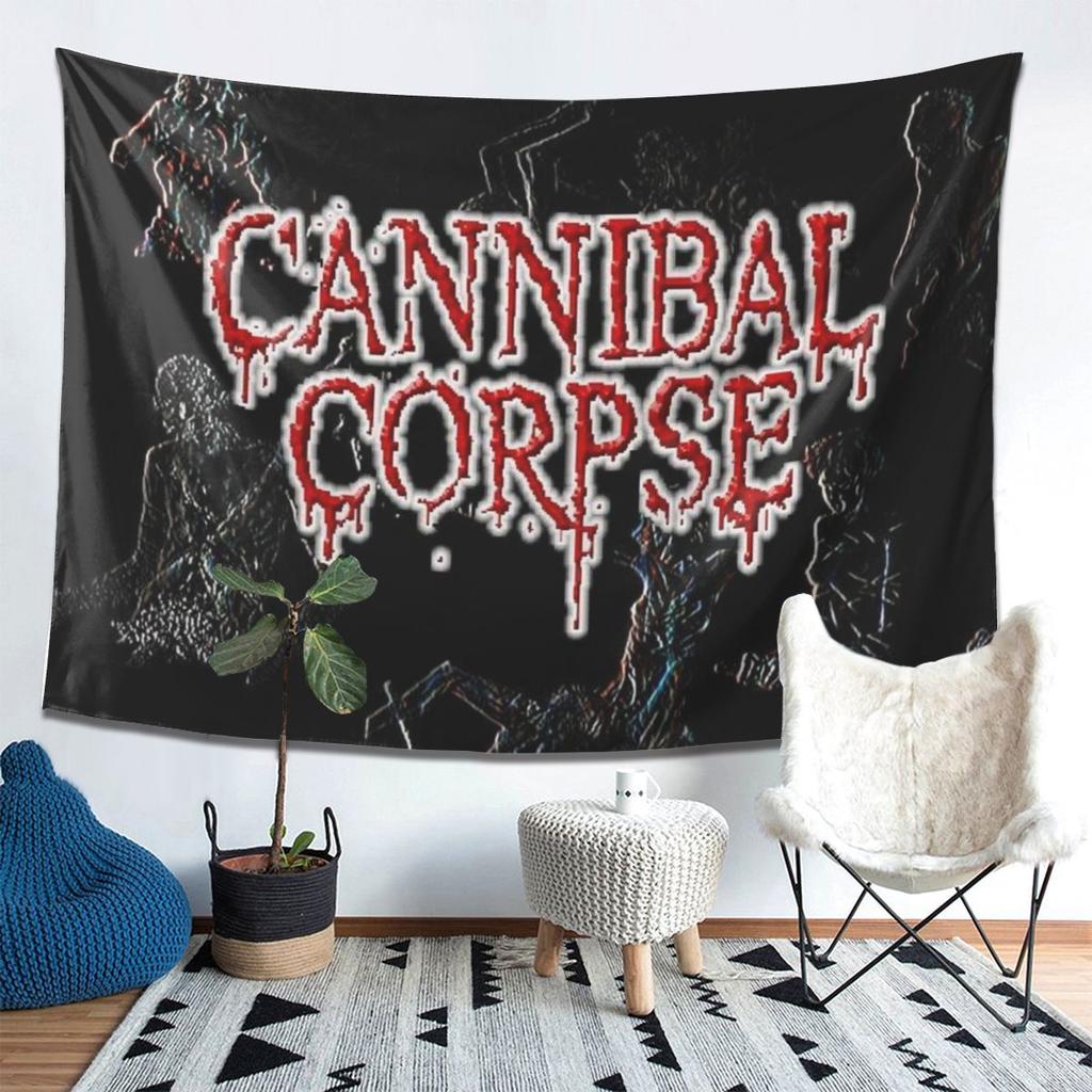 Cannibal Corpse Металлическая Скейтборд Гобелен Декор Искусство Эстетичные Гобелены для Гостиной Спальни Домашняя Стена Ткань Настенный Подвес