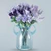 1 комплект, 10 головок, искусственные цветы, романтический Прованс, лаванда, пластиковая свадебная декоративная ваза для домашнего декора, искусственное растение