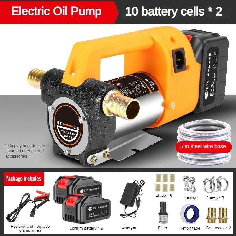 24V Lithium Battery Electric Oil Pump Rechargeable Self-priming Pump Household Diesel Pump Refueling Machine