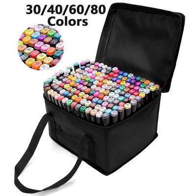 Маркеры Чернильные маркеры Кисть с двумя наконечниками Профессиональный набор маркеров для рисования Художественный дизайн 30/40/60/80 цветов