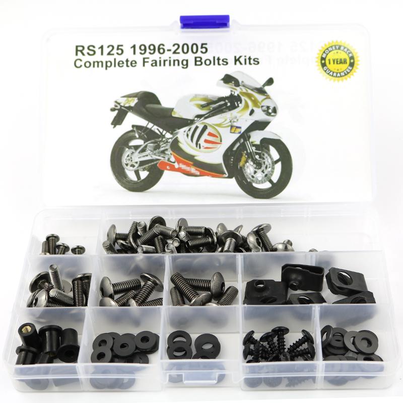 Fit For Aprilia RS125 1996 1997 1998 1999 2000 2001 2002 2003 2004 2005 Complete Full Fairing Bolts Kit Fairing Clips Bolt Nut