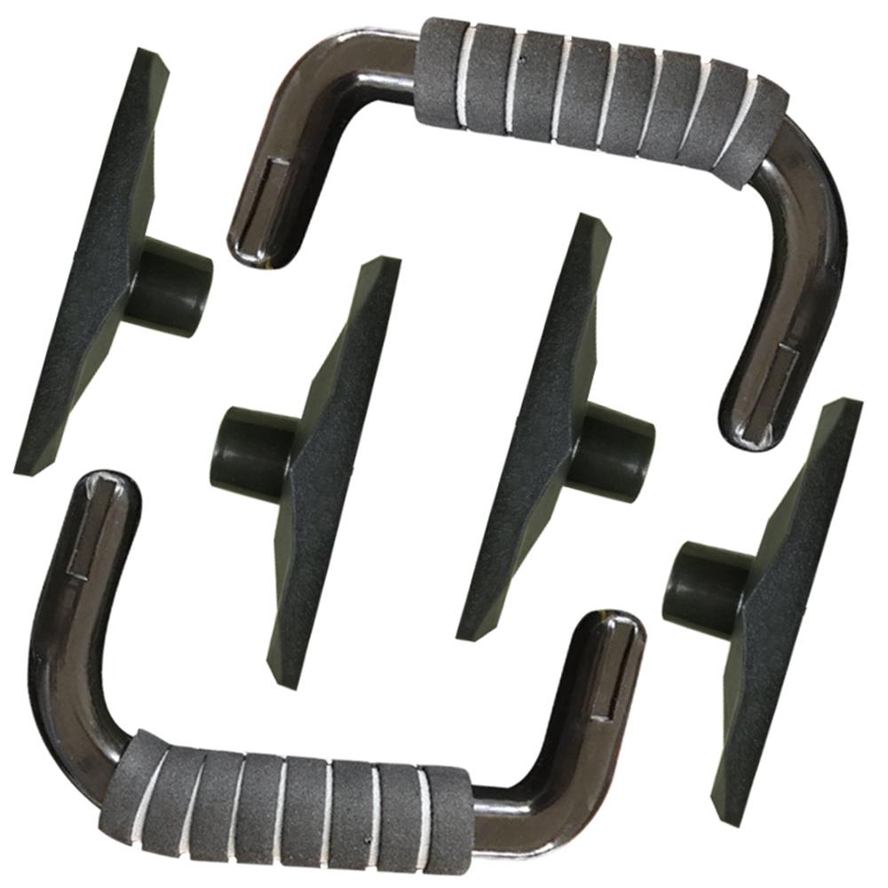 Набор из 4 предметов: Колесо для пресса Ab Wheel Roller Pro с упорами для отжиманий, скакалка и наколенники. Портативное оборудование для