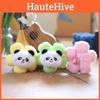 Charming Panda Plush Keyring Soft Cartoon Bag Charm Fluffy Animal Pendant