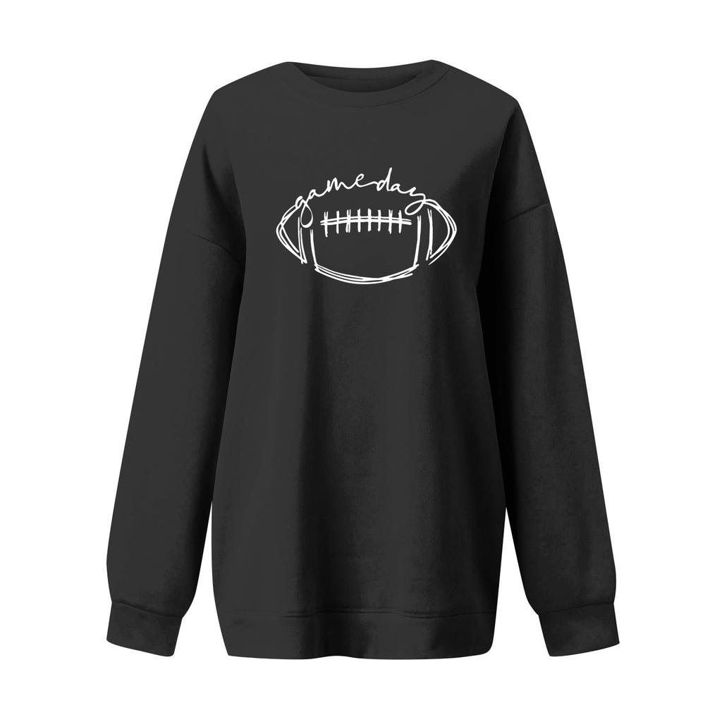 Женская повседневная мода с длинным рукавом и принтом, с круглым вырезом, свободная толстовка