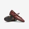 Bata Leather Mary Jane Flats for Women Soft-Soled Shallow Shoes