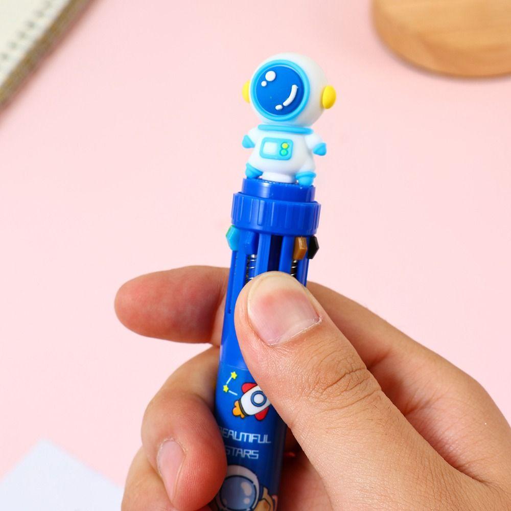 Astronaut 10 Colors Ballpoint Pen Multifunctional Multicolored Pen  Student Stationery