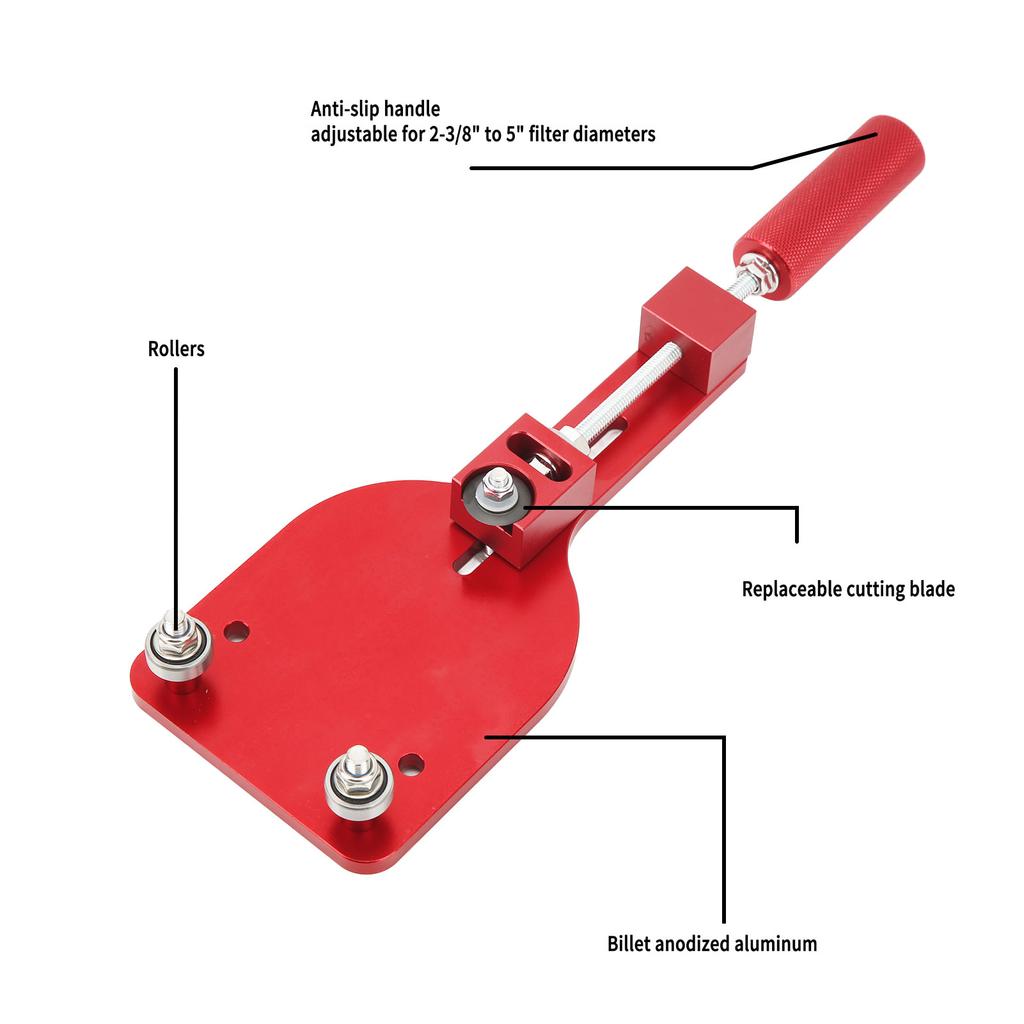 Нож для срезания масляных фильтров из цинкового сплава, высокая эффективность 77750 sy, для работы с фильтрами диаметром от 23/8 дюйма до 5 дюймов