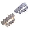 6 Teeth Grillz Hip Hop Joker Diamond Top Bottom Teeth Caps Grillz Party Jewelry