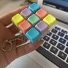Mechanical Keyboard Fidget Keychain Stress Anxiety Relief Portable Travel Quiet Kids Adults 1/9 Keys Keyboard Clicking Sensory Keycap Toy