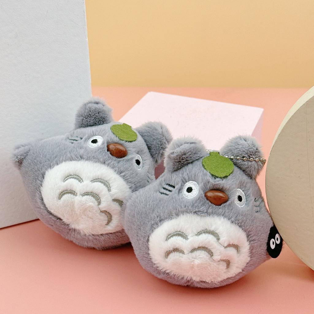 Mini Totoro Plush Toy Soft And Cute Cat Stuffed Animal Keychain Bag Charm**