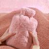1pc 33.81oz/ 67.63oz Large Capacity Plush Hot Water Bag: PVC Material, Hand Warmer Perfect for Bed