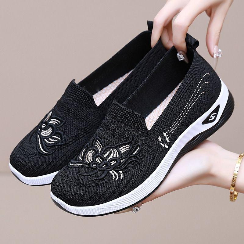 Летняя новая женская обувь из ткани, дышащая, удобная, плоская, модная и универсальная обувь