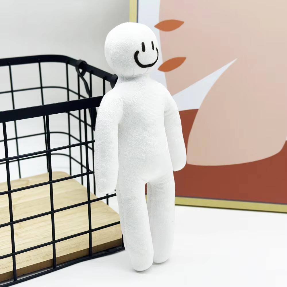 New Cartoon Meccha Chameleon White Plush Toy Soft Stuffed Collectible Doll with Smile Figure