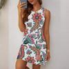 GMXIA Summer Fashion Vest Sleeveless Dress Casual Beach Party Dress Women's Temperament Dress