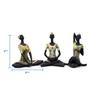 Resin Yoga Lady Showpiece For Home Decor & Office Decor (Set of 3),