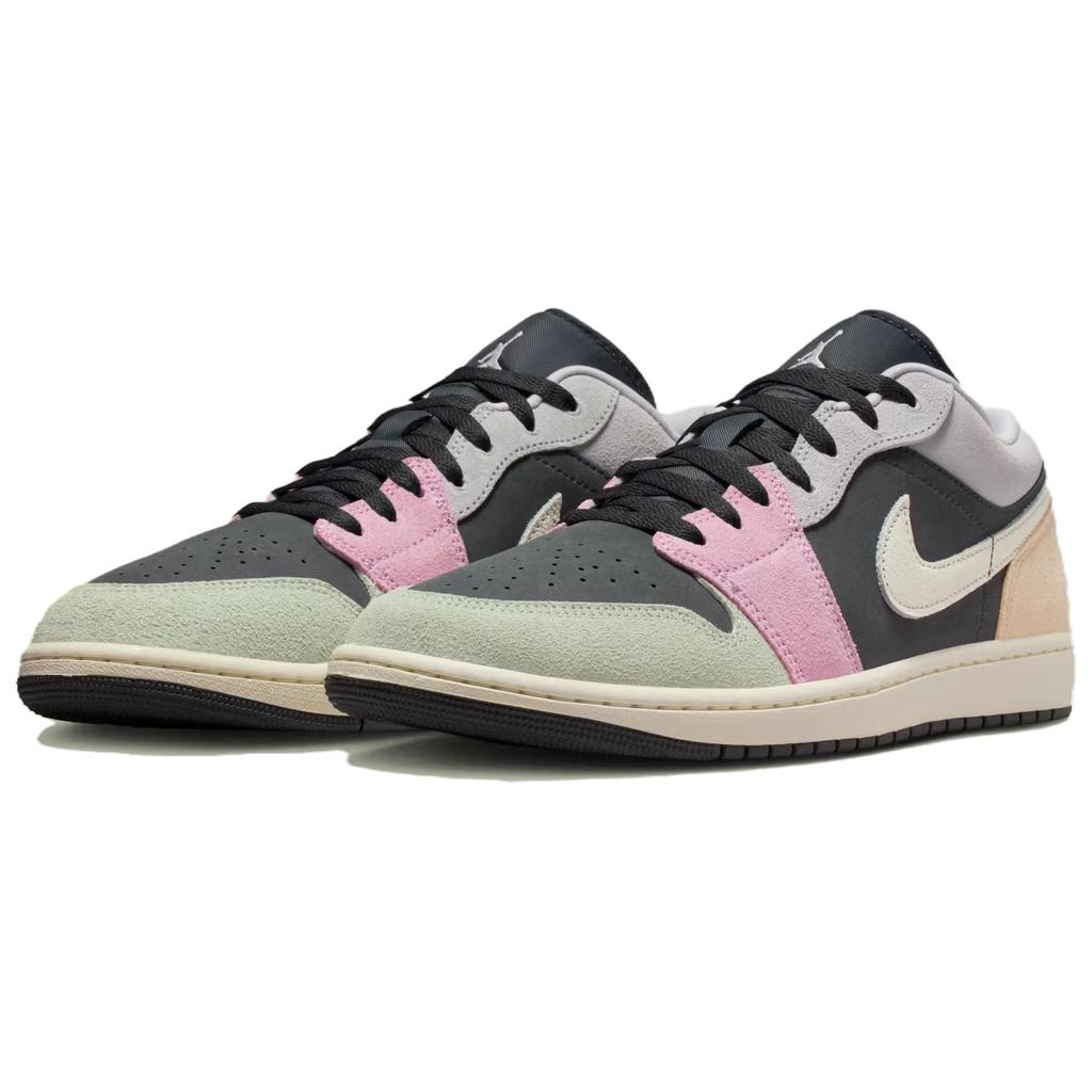 Jordan Air Jordan 1 Low Винтажные Баскетбольные Кроссовки Унисекс Розовый Черный IB7109-004