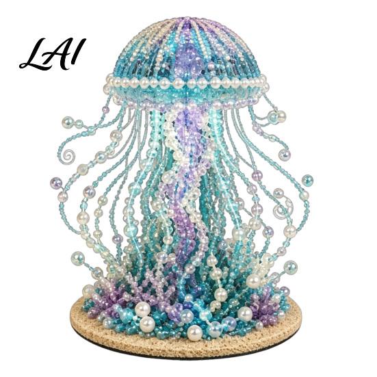Jewelry Making Supplies for Kids Beaded Ocean Animal DIY Kit 3D Octopus Shark Craft Full Tool Kit Beading Handmade Sea Animals Bead Art Project