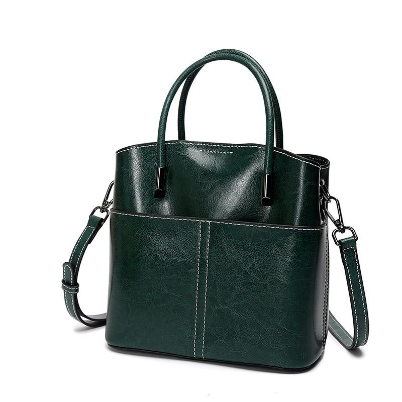 Сумка-ведро из натуральной кожи, повседневная, простая, женская, через плечо, сумка через плечо