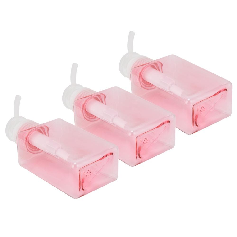3Pcs Clear Body Pump Bottle Dispenser Leakproof Design Empty Pump Bottles Shower