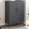 VidaXL High Buffet, Cabinet with Legs and Compartments, Cupboard with Door, Living Room Organizer, Anthracite 843110