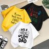 Children T-shirt 2-13Y Loose-fit Casual O-Neck Short-sleeve T-shirt Letter Printed Kids 100% Cotton Clothes Tops