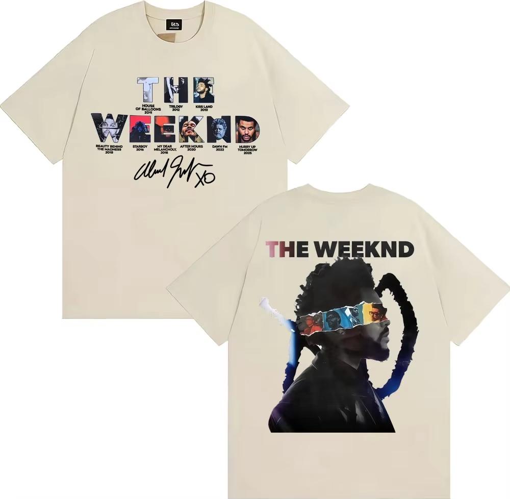 2026  The Weeknd After Hours Til Dawn Европейский Тур 2026 Футболки Мужская Одежда Мода Хип-Хоп Стиль Футболка Хлопковая Футболка