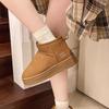 2024 New Women's Snow Boots Comfortable Warm Plush Ankle Boots Women Thickened Fluff Winter Ladies Shoes Flat Platform Shoes Boots Woman