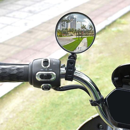 1/2 шт. вращающееся зеркало заднего вида на руль велосипеда небьющееся универсальное легкое в установке регулируемое крепление на руль выпуклое зеркало аксессуары