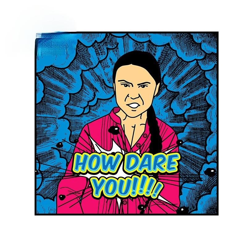 J124# Автомобильная наклейка «Как ты смеешь!» Грета Тунберг автомобильный Стайлинг виниловая наклейка на оконный бампер водонепроницаемые автомобильные аксессуары