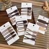 3/4pcs Set Coffee Hair Clips Girls Seamless Barrettes Hairpins BB Clips Korean Fashion Women Hair Clips Headwear Hair Accessories