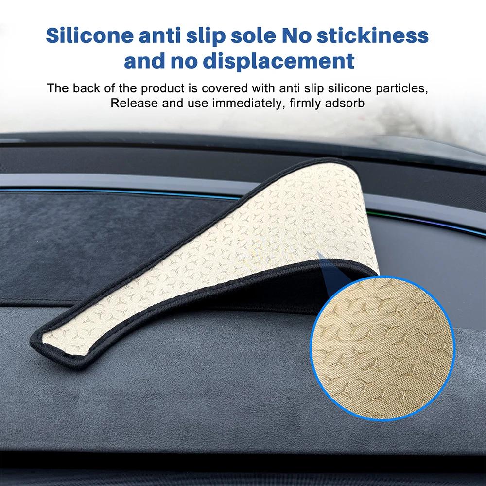 Flannel Dashboard Cover Sunshade Anti-UV Anti-Slip for Tesla Model Y Juniper 2025 2026