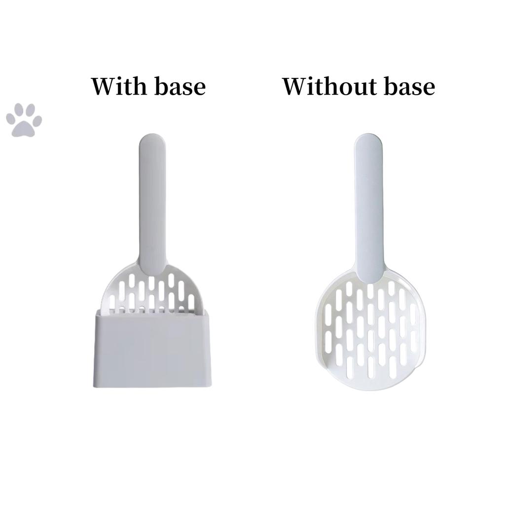 Cat Litter Scoop Plastic Cat Litter Shovel With Base Self Cleaning Cat Litter Box Shovel Kitten Toilet Clean Tools Cat Supplies