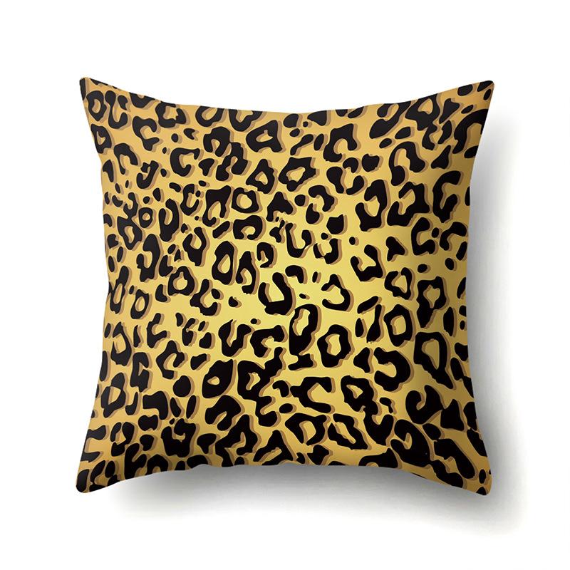 Nordic Leopard Pattern Modern Abstract Polyester Pillowcase Car Decoration Home Printed Waist Rest Pillowcase