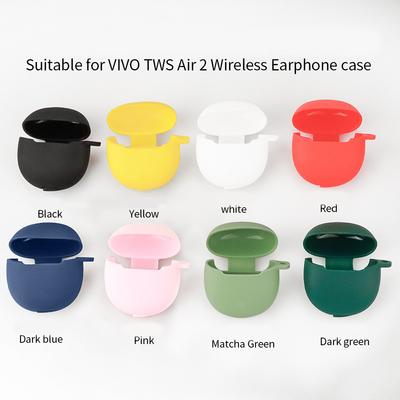Чехол для VIVO TWS Air 2, однотонный силиконовый чехол с полной защитой по краям, противоударный чехол для наушников Bluetooth для VIVO TWS Air2, чехол