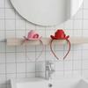 Felt Pink Cowboy Hat Headband Plastic Shining Lip Print Hairband Festival Hair Accessories  Party