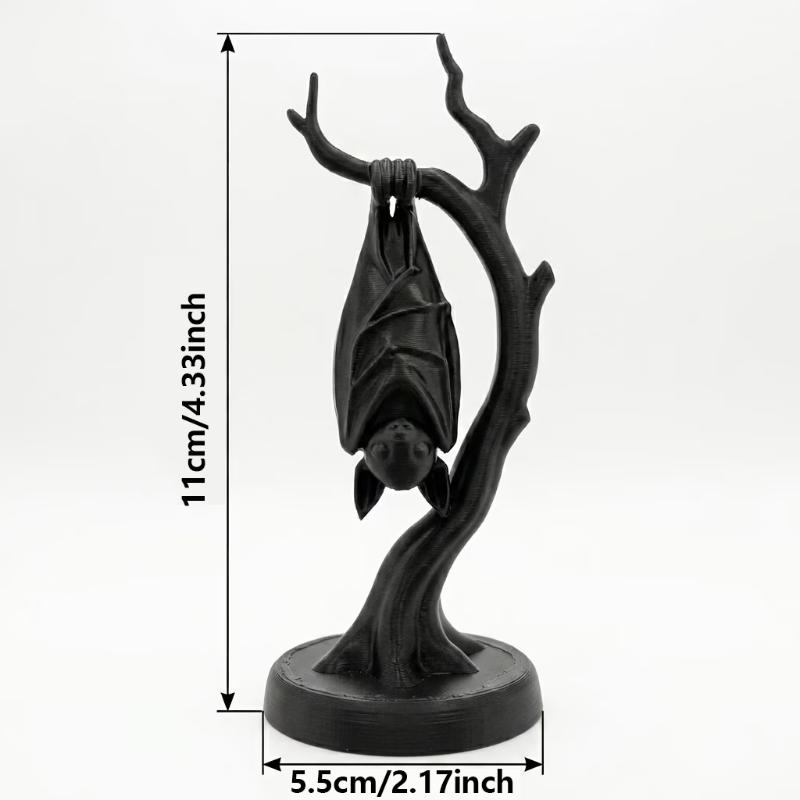 Фигурка Летучей мыши на сухой ветке, 3D-печатная готическая скульптура для декора Хэллоуинской вечеринки, Жуткое украшение для стола, книжной полки, Подарок