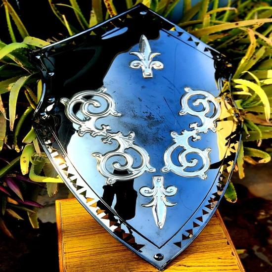 Knight Viking Shield Medieval LARP Cosplay, Stainless Steel 76.2 Cm Decorative Item Home Office Christmas New Year Father Day Gift