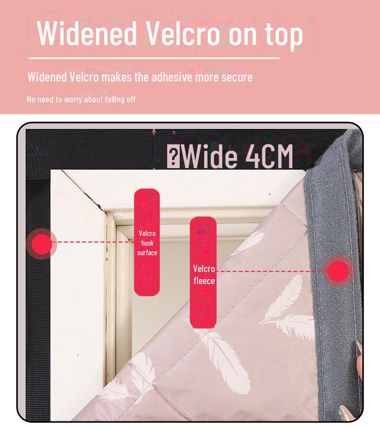 Зимняя хлопковая утепленная дверная штора - утолщенная, ветрозащитная, теплая