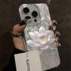 Ударопрочный чехол для телефона с принтом пионов и лотосов для IPhone 17 16 15 14 13 12 11 Pro Max XS XR 7 8 Plus 13 16E Посеребренная крышка