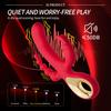 10 Frequency Silicone Rabbit Triple Vibrator for Women Dual Motor Clitoral & G-Spot Stimulator Rechargeable Quiet Vibrator Toy