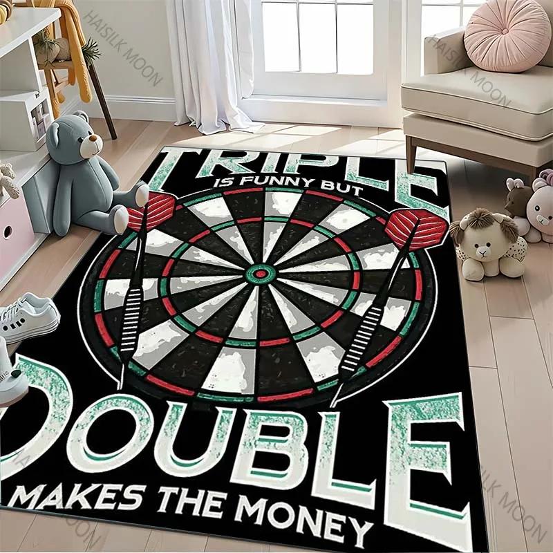 3D HD Dart Target Print Carpet! Bedroom Living Room Office Non-Slip Four Seasons Available Rug Multi-Sizes Non-Slip Fast arrival